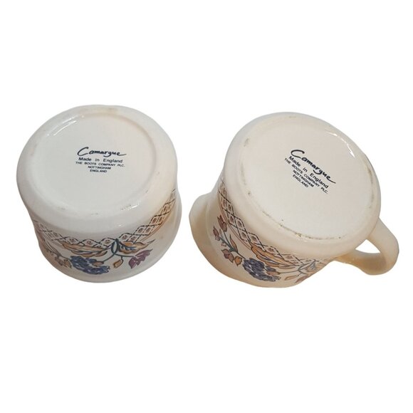 The Boots Company Camargue Vintage Floral Design Cream and Sugar England - Picture 5 of 6